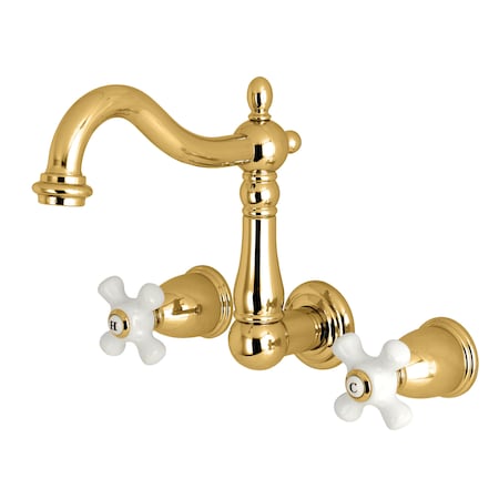 Heritage KS1252PX 8-Inch Center Wall Mount Bathroom Faucet KS1252PX